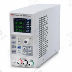 TRIPLETT DC Power Supply: Digital DC, Included, 6.9 in H x 3.4 in W x 10 in D, 3 Displays, NIST, LCD (MPN PS605-NIST). Key specifications — Line Regulation Current: Less Than 0.01% + 3 mA; Load Regulation Voltage: Less Than 0.01% + 3 mV; Calibration Certificate Type: NIST; Manufacturer Part Number: PS605-NIST; Brand: TRIPLETT; Includes: AC Power Cord; Line Regulation Voltage: Less Than 0.01% + 3 mV; Load Regulation Current: Less Than 0.01% + 3 mA.