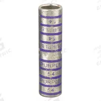 THOMAS & BETTS Open Barrel Splice: 4/0 AWG Wire Size, Purple Code, 2.75 in, Copper Barrel, 54 Die (MPN 54812). Key specifications — Die Code: 54; Brand: THOMAS & BETTS; Color Code: Purple.