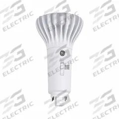 GE LAMPS Compact LED Bulb: Type A, 4-Pin (G24q/GX24q), PL Vertical, LED, 2700K/3000K/3500K/4000K (MPN LED19GX24q-V/8SC). Key specifications — Brand: GE LAMPS; Bulb Designation: LED/Plug-In/18.5 W/ 2700 K/3000 K/3500 K/4000 K/80 CRI; Dimmable: No; Color Temperature: 4000K.