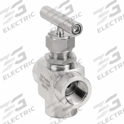 USA INDUSTRIALS Needle Valve: 3-Way Valve Body, 316 Stainless Steel, Screw-In Bonnet, Female - Stainless Steel 3-Way Needle Valves
