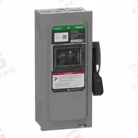 SCHNEIDER Safety Switch: Fusible, 30 A, Single Phase, 240V AC, Galvanized Steel, Indoor (MPN VH221N). Key specifications — Brand: SCHNEIDER.