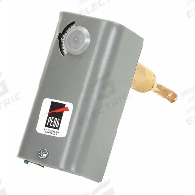 JOHNSON CONTROLS Line Volt Mechanical Tstat: 100° to 240°F, Steel, Adj - Indoor Single-Stage Controls