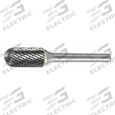 WIDIA METAL REMOVAL Carbide Bur: Ball-Nosed Cylinder, SC-04, Double Cut, 7/16" x 1" Head - Double-Cut Ball-Nosed Cylinder Burs