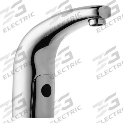 CHICAGO FAUCETS Bathroom Sensor Faucet: HyTronic Traditional, Cast Brass - Single-Post Sensor Bathroom Faucets