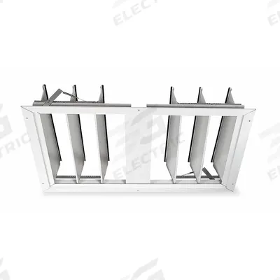 Dayton 32"H 32"W Aluminum Ceiling Fan Damper: For 30 in Fan, Single Panel, 32 in H - Ceiling/Roof-Mount Backdraft Dampers