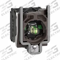 SCHNEIDER ELECTRIC Lamp Module and Contact Block: 22 mm Panel Mounting Size, 2NO, White, LED (MPN ZB4BW0B13). Key specifications — Brand: SCHNEIDER; Compatible with Series: XB4; Includes Bulb: Bulb Included; Lamp Module Voltage: 24V AC/DC.
