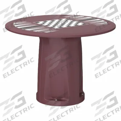 CORTECH Table: 28 in Overall Ht, 42 in Overall Dia, Game Top Included, Ballast Accepted - Cylinder Base Tables