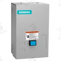 SIEMENS NEMA Magnetic Motor Starter: Non-Reversing, 3 Poles, NEMA Size 1, 27 A, 120V AC Coil (MPN 14DUA32BF). Key specifications — attr211388: SIEMENS; attr951451: 1NO; attr951453: 110/120V AC; attr951489: Three; attr951498: Screw Terminals; attr984425: 1NO; attr984429: Pilot Light; attr997361: None (Not Applicable to Electronic Overloads).