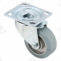 APPROVED VENDOR Plate Caster: Swivel, No Brake, Rubber, 4 in Wheel Dia, 1 5/8 in Wheel Wd, Slot (MPN LK-ALEV 100K-14-SG). Key specifications — Wheel Bearing Type: Ball; Wheel/Tread Color: Gray; Brand: APPROVED VENDOR; Caster Type: Swivel.