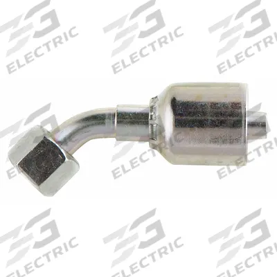 PARKER Hydraulic Crimp Fitting: Steel x Steel, 45° Elbow, -10 For Hose Dash Size - Parker Crimp Hydraulic Hose Fittings with Metric Connection