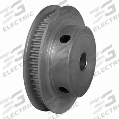 Dayton Timing Pulley: Modified Curvilinear, Fixed, For GT Timing Belt Section - GT Section Fixed-Bore Timing Pulleys with Hub