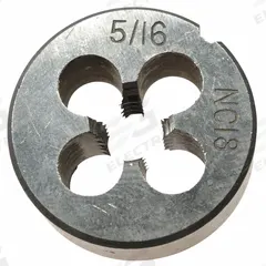 WESTWARD Alloy Steel Die 1" Width, 5/16-18 UNC: CCT1060-85, Die