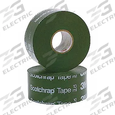 3M Electrical Tape: 1 in Wd, 33 3/8 yd Lg, 20 mil Thick, Vinyl, Rubber - Corrosion Protection Electrical Tape