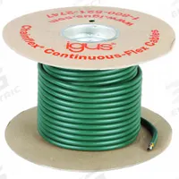 CHAINFLEX Control Cable: 16 AWG, 5 Conductors, 25 ft, PVC Jacket, 600 V (MPN CF6-15-05-25). Key specifications — Conductor Material: Copper; Conductor Configuration: Single; Minimum Bend Radius Factor - Fixed: 4 x OD; Minimum Bend Radius Factor - Flexible: 5 x OD; Includes Ground: Yes; Minimum Bend Radius Factor - E-Chain: 6.8 x OD; Resistance Properties: Oil and Grease Resistant; Standards: cRUus.