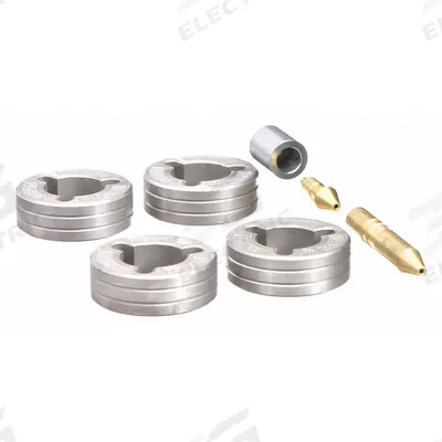 MILLER ELECTRIC Drive Roll & Inlet/Intermediate/Antiwear Guide Kit, 4-Roll, 3/64 in - 4-Roll Kits with Inlet, Intermediate & Antiwear Guides for Miller