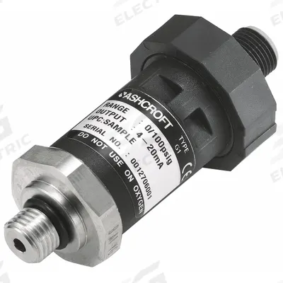 ASHCROFT Pressure Transmitter: 0 psi to 60 psi, 1 to 5V DC, 4-Pin M12 Connector - Pressure Transmitters with 4-Pin M12 Connector