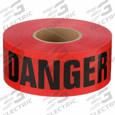 APPROVED VENDOR Barricade Tape: 1,000 ft Lg, 3 in Wd, Danger Legend, Polyethylene - General Danger Messaging Barrier Tape