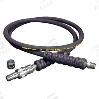 Hydraulic Hose Assembly: 1/4 in ID, C604 x NPTF, 6 ft Lg, Black, 3/8 in x 3/8 in Fitting Size (MPN HA9206B). Key specifications — Hose Color: Black; Hose Tube Material: Rubber; Fitting Type: C604 x NPTF; Manufacturer Part Number: HA9206B; Brand: ENERPAC.