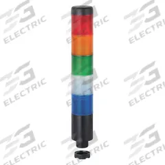 WERMA Tower Light Assembly: 4 Tier, Blue/Green/Red/White/Yellow, Sounder Tier Included, Steady (MPN 69926075). Key specifications — Manufacturer Part Number: 69926075; Brand: WERMA; Operating Voltage: 24V AC/DC; Light Tier Color: White.