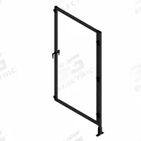 T-Slot Framing System Door: Add-On, Black, Left Swing, 84 in H x 37 1/2 in W x 5 1/2 in D, Solid (MPN 48281). Key specifications — Finish: Anodized; Brand: FAZTEK; Panel Color: Clear; Panel Type: Solid; Color: Black; Material: Polycarbonate; Assembly: Unassembled; Manufacturer Part Number: 48281.