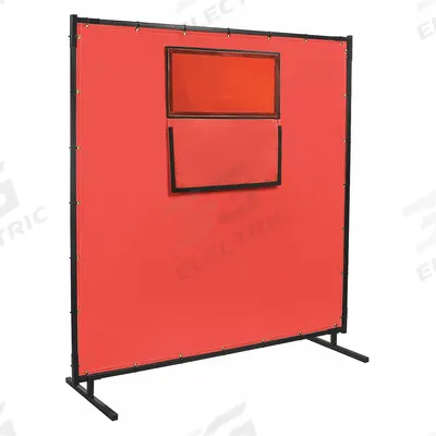 STEINER Welding Screen with Window: Acrylic-Coated Fiberglass, 6 ft Ht, 6 ft Wd - Heavy-Duty Welding Screens with Window