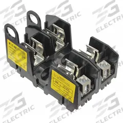 BUSSMANN Fuse Block: Open Block Design, 2 Pole, 250 V AC, Box Lug, Non-Indicating (MPN HM25030-2CR). Key specifications — attr233046: BUSSMANN.