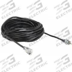 APPROVED VENDOR Extension Cord: Outdoor Use, 50 ft Lg, Outlet, 5-15P, 14/3, SJTW, Black, 125V AC (MPN 21RJ52). Key specifications — Brand: APPROVED VENDOR; Temperature Rating: -40° to 167°F; NEMA Plug Configuration: 5-15P.