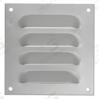 HOFFMAN Louvered Vent Kit: Louver Plate Kit, Mild Steel, 4.75 in Overall Ht, 4.5 in Overall Wd, Gray (MPN AVK34). Key specifications — Brand: HOFFMAN; Manufacturer Part Number: AVK34.