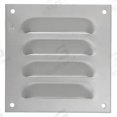 HOFFMAN Louvered Vent Kit: Louver Plate Kit, Mild Steel, 4.75 in Overall Ht, 4.5 in Overall Wd, Gray (MPN AVK34). Key specifications — Brand: HOFFMAN; Manufacturer Part Number: AVK34.