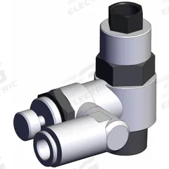 SMC Piloted Non-Return Valve: Universal Fitting, Knurled, 3/8 in Valve Body Size, Meter Out (MPN ASP530F-F03-08S). Key specifications — attr947203: Brass/PBT; attr947205: SMC.