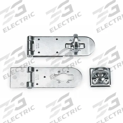 SUGATSUNE Hasp: Stainless Steel, 1 1/2 in Ht, 1 3/8 in Lg - Locking Hasps