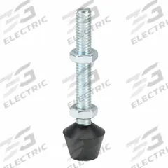 DE-STA-CO Flat Tip Spindle: Neoprene Tip, 5/16"-18, 3 in Lg, 3 in Thread Lg, 5/16 in Spindle Dia (MPN 507208). Key specifications — Brand: DE-STA-CO; Material: Neoprene; Thread Size: 5/16"-18; Includes: Jam Nuts; Spindle Construction: Neoprene Tip.