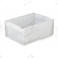 ORBIS Attached Lid Tote: 13.5 gal, 21 3/4 in x 15 1/4 in x 12 7/8 in, Clear Body, Clear Lid, Plastic (MPN FP183 Clear). Key specifications — Material: Plastic; Brand: ORBIS.