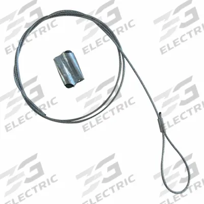 GRIPPLE Wire Rope Hanger: Galvanized Steel, 5 ft Overall Lg, 120 lb Load Capacity - Wire Rope Hangers