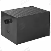 SMITH LIGHT COMMERCIAL Grease Interceptor: 100 lb Capacity, 50 gpm Flow Rate, 3 in Overall Dia (MPN 800-Y03-50). Key specifications — Material: Steel; Includes: Flow Control; Brand: SMITH LIGHT COMMERCIAL.