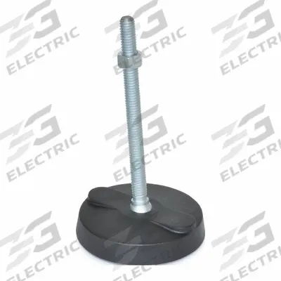 JW WINCO Male-End Leveling Mount: Swiveling Stud, M20 Thread Size, 110 mm - Vibration-Damping Male Leveling Mounts