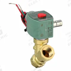 REDHAT Solenoid Valve: 2-Way, Normally Closed, 1/2 in Pipe Size, 110V AC/120V AC, Watertight (MPN 8210G015). Key specifications — Pipe Size: 1/2 in; Voltage: 120V AC; Brand: REDHAT; Coil Enclosure: Watertight.