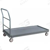 JAMCO Platform Truck: 1,200 lb, 72 in L x 30 in W x 9 in H Deck, Solid, 12 ga Deck, Polyurethane (MPN PU372P500GP). Key specifications — Side Panel Type: No Side Panels; Brand: JAMCO; Color: Gray; Caster/Wheel Configuration: (2) Rigid.