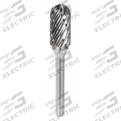SGS PRO Carbide Bur: Ball-Nosed Cylinder, SC-2, Steel Cut, 5/16" x 3/4" Head - Steel-Cut Ball-Nosed Cylinder Burs