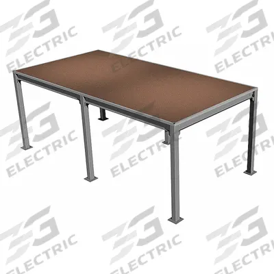 PORTA-KING High Density Board Mezzanine: 20 ft x 24 ft x 9 ft, Unassembled - Heavy-Traffic Deck