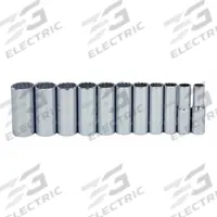 PROTO Socket Set: 1/2 in Drive, 11 Piece, 12-Point, SAE, 1/2 in to 1 1/8 in (MPN J54104). Key specifications — attr1224269: 1/2 in; attr1204685: Tether Ready; attr1204650: 1/2 in to 1-1/8 in; attr1204673: Socket Bits Not Included; attr1204688: PROTO; attr1206170: Deep Sockets.