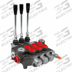 CHIEF Hydraulic Directional Control Valve: Four-Way / Three Positions, Tandem Center, 3 Spools (MPN 220901). Key specifications — attr1017968: CHIEF; attr1017969: Tandem Center; attr1018005: Spring Center To Neutral.