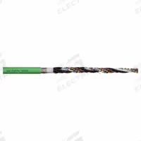 CHAINFLEX Measuring System Cable: (3) Shielded Twisted Pr 26 AWG (0.14)/(3) 26 AWG (0.14), Green (MPN CF111-032-D). Key specifications — Conductor Grouping: (3) Shielded Twisted Pair 26 AWG/(3) 26 AWG; Includes Ground: No; Overall Length: Order by the Foot; Minimum Bend Radius Factor - Fixed: 5 x OD; Minimum Bend Radius Factor - Flexible: 8 x OD; Brand: CHAINFLEX.