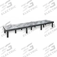 STRUCTURAL PLASTICS Dunnage Rack: Assembled, Snap-Together, 12 in x 24 in x 96 in, Polyethylene (MPN DT9624). Key specifications — Color: Black; Brand: STRUCTURAL PLASTICS; Material: Polyethylene; Assembled: Assembled; Method of Construction: Snap-Together; Included: Shelf.
