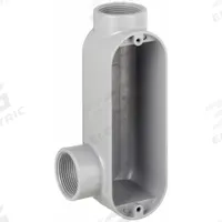 Conduit Outlet Body: Aluminum, 1 1/2 in Trade Size, LL Body, 30.8 cu in Body Capacity, Threaded Hub (MPN LL150). Key specifications — Finish: Powder Coated; For Use With: IMC; Brand: RACO; Hub Style: Threaded.