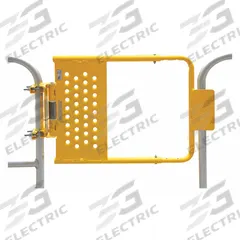 COTTERMAN Single-Door Metal: Steel, For 24 in to 40 in Opening Wd, 21 1/2 in x 3 1/2 in, Adj (MPN SG2440ZC2P1S). Key specifications — Brand: COTTERMAN; Includes Lock: No; Mounting Location: Railing; Gate Finish/Color: Powder-Coated Yellow.