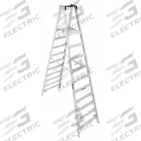 WERNER Twin Platform Stepladder: 10 ft Ladder Size, Aluminum, 300 lb Load Capacity, 59 lb Wt (MPN PT310). Key specifications — attr1049013: WERNER; attr1049017: Guard Rail.