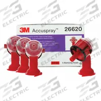 3M Red Head Refill: Repl Needles, Nozzles & Caps for Air Sprayers, Atomizing Head, 4 PK (MPN 26620). Key specifications — Product Type: Atomizing Head; Brand: 3M; Product Grouping: Replacement Needles, Nozzles & Caps for Air Sprayers.