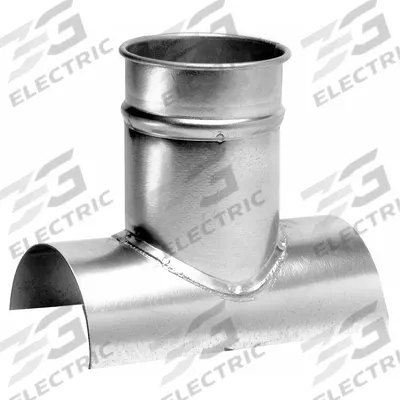 NORDFAB 16"dia 2"L 90° GSteel Tap-In Branch: Steel, For 16 in Duct Dia, 22 in Overall Lg - Branches