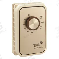 Humidistat: Wall Mount, Dehumidifier Control Compatible / Humidifier Control Compatible (MPN W43A-14C). Key specifications — Mounting Location: Wall Mount; Input Voltage: 120V AC; Product Type: Humidistat; Brand: JOHNSON CONTROLS; Outdoor Temperature Sensor: No.